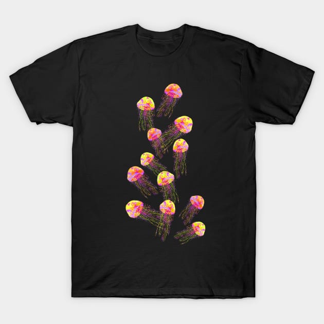 Yellow & Pink Jellyfish T-Shirt by DesignsByMonique